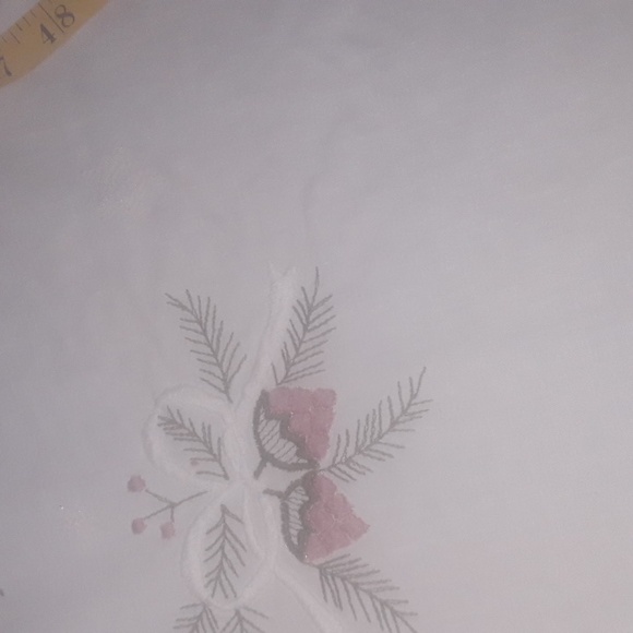 Woodsy Embroidered TableCloth 64" Round - Picture 3 of 17